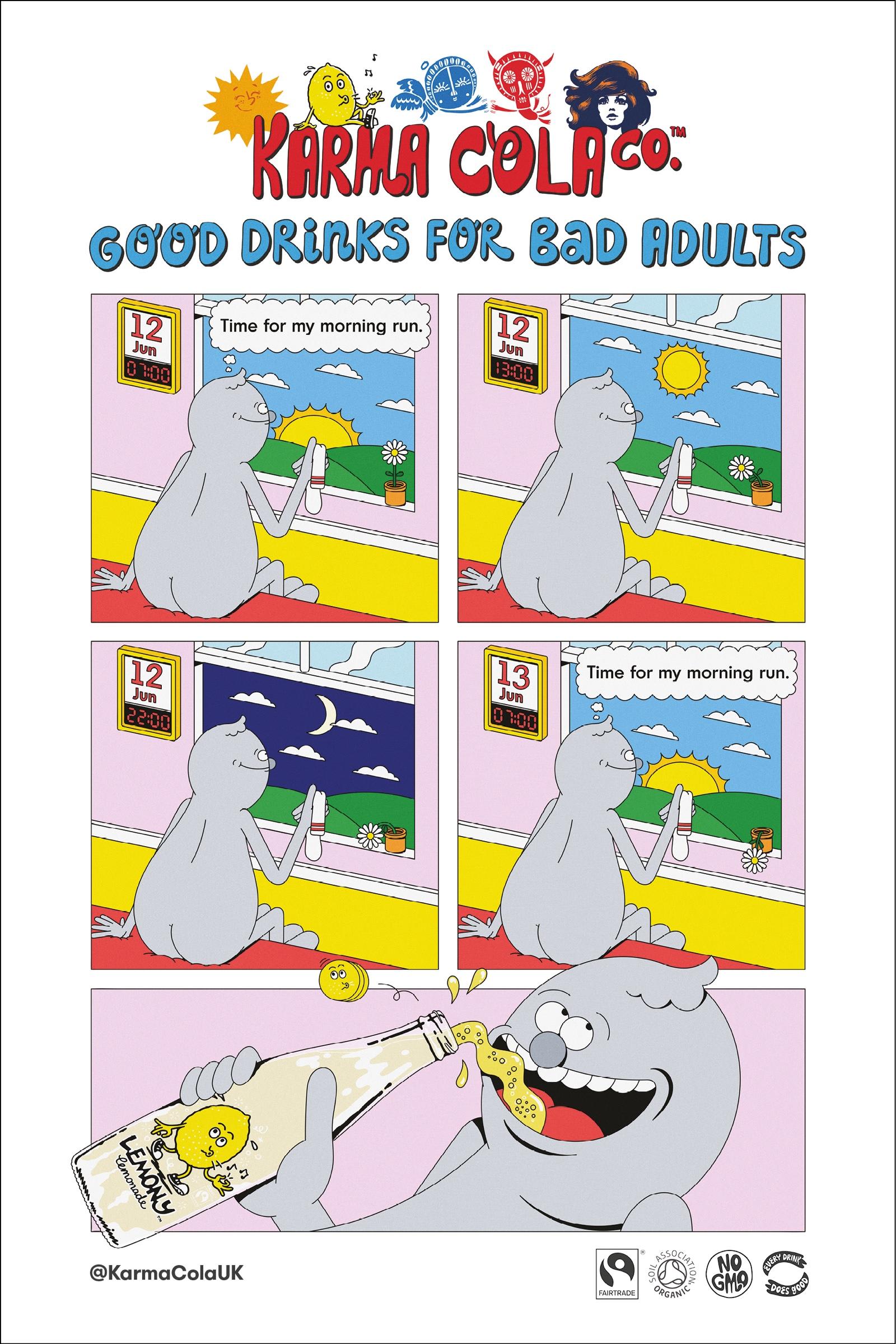 Karma Cola cartoon strip