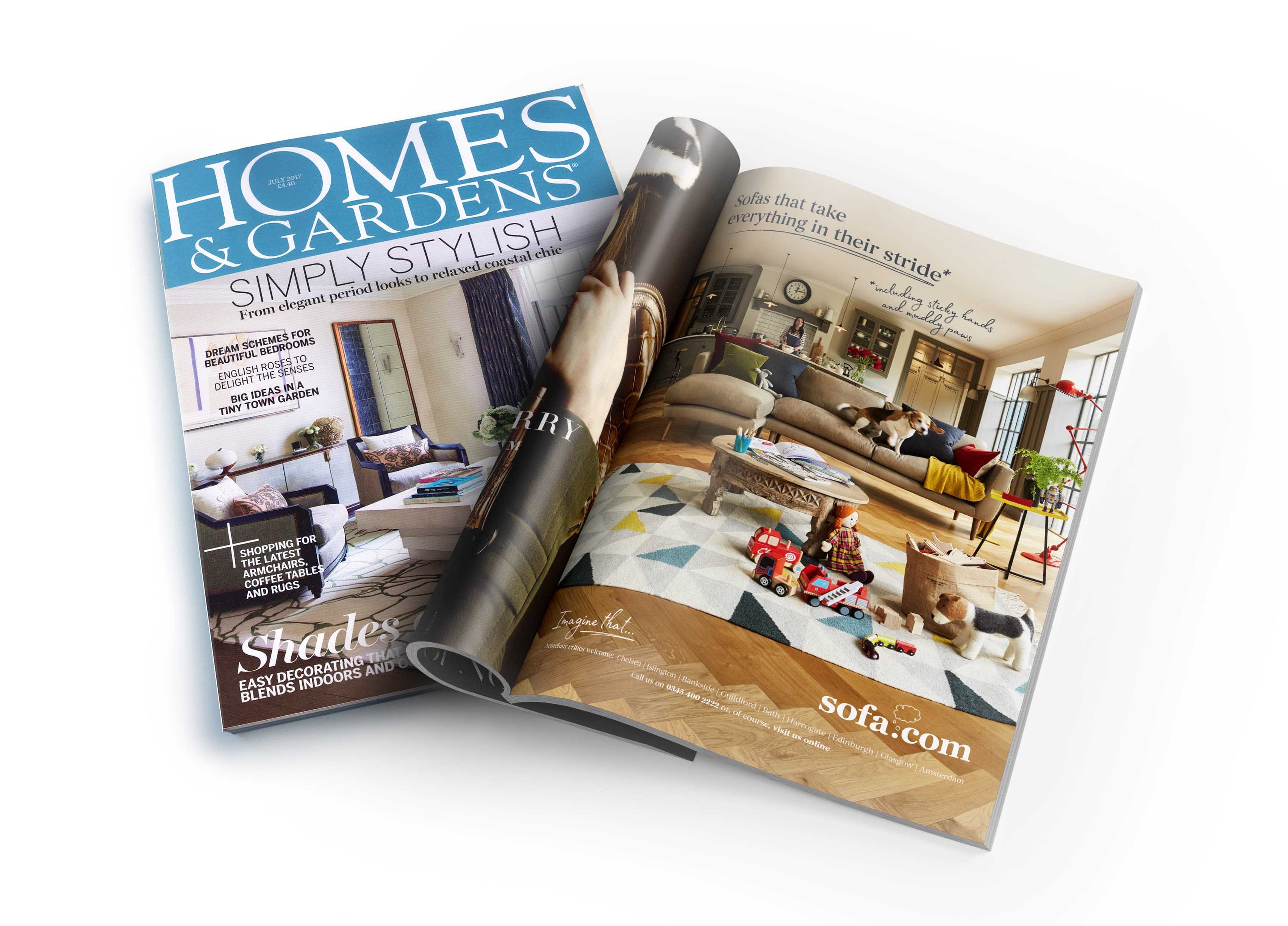 Sofa.com advert in Homes & Gardens magazine