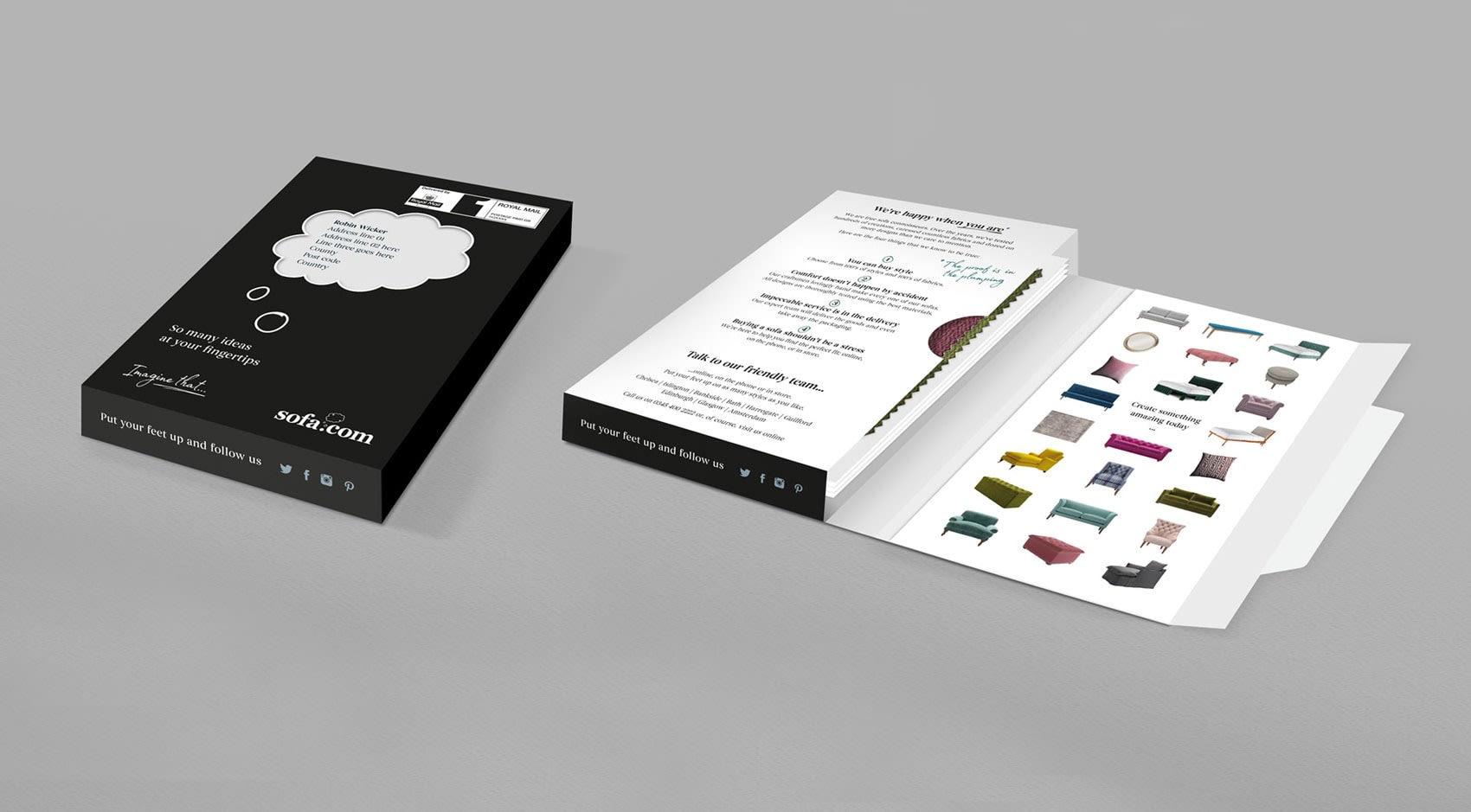 Packaging/mailer design for sofa.com