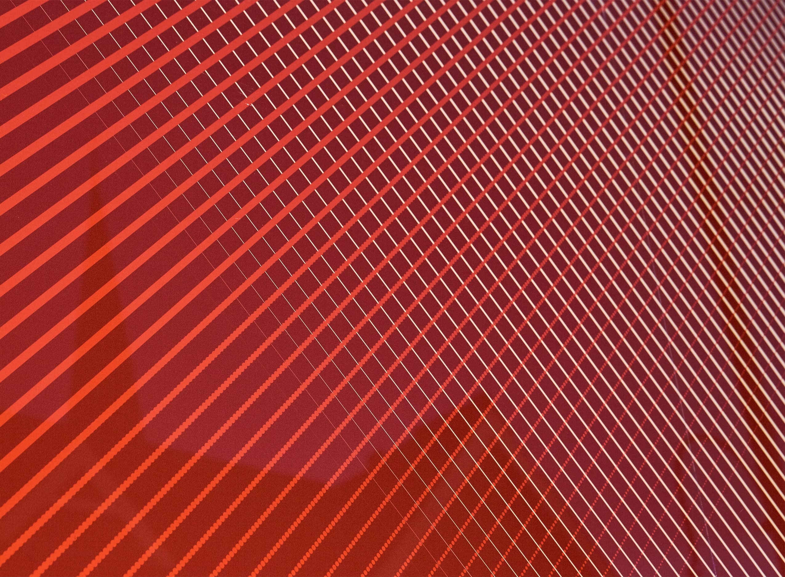 Red crosshatch graphic