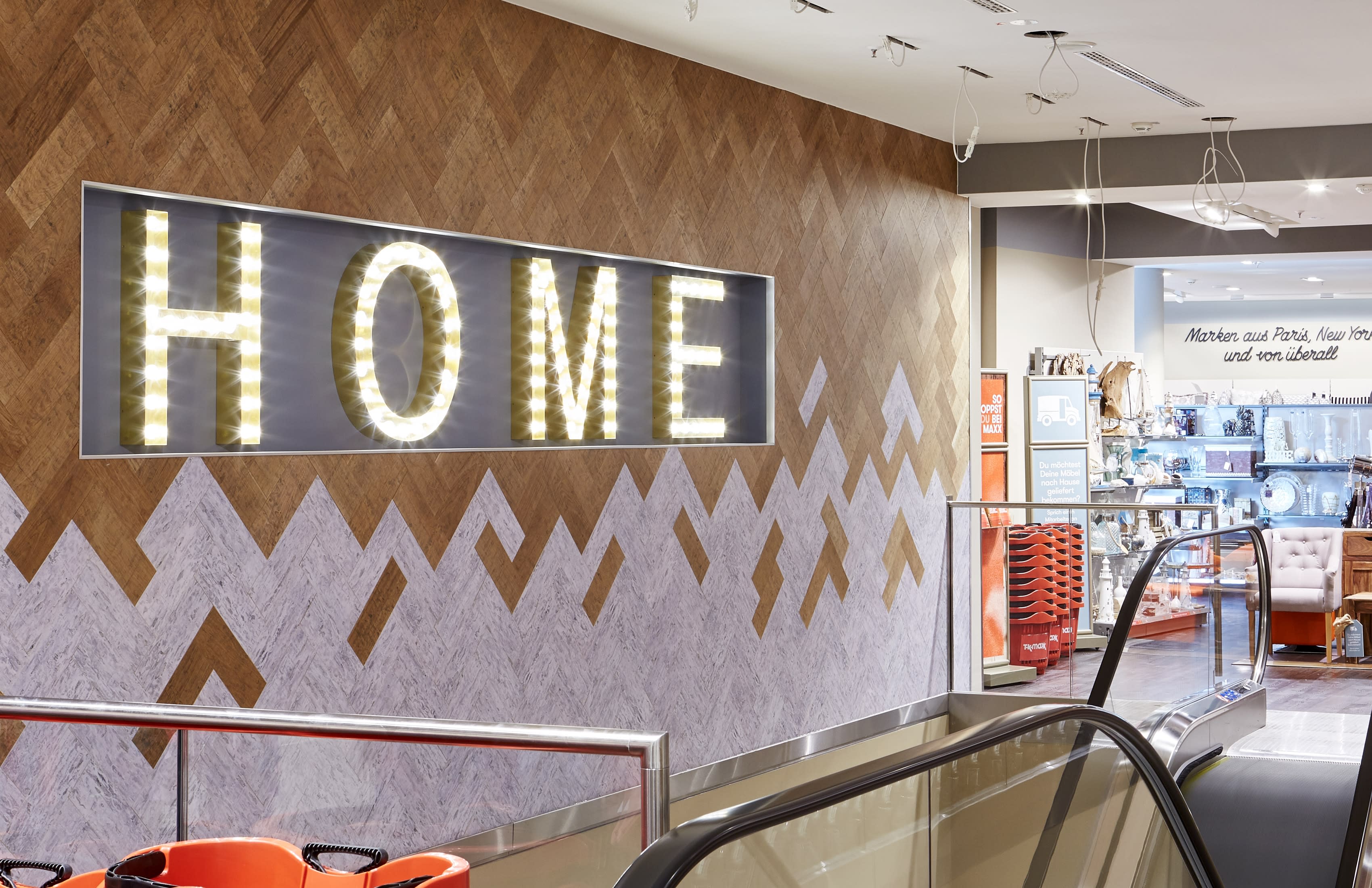 TK Maxx 'Home' interior wall signage