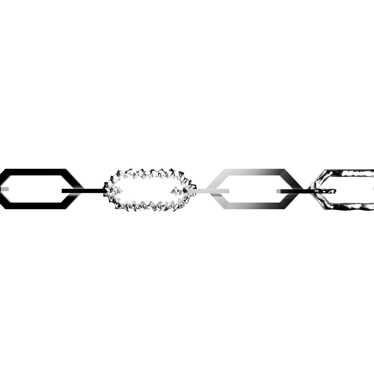 Tehran Silver Bracelet 1 - Angle 1