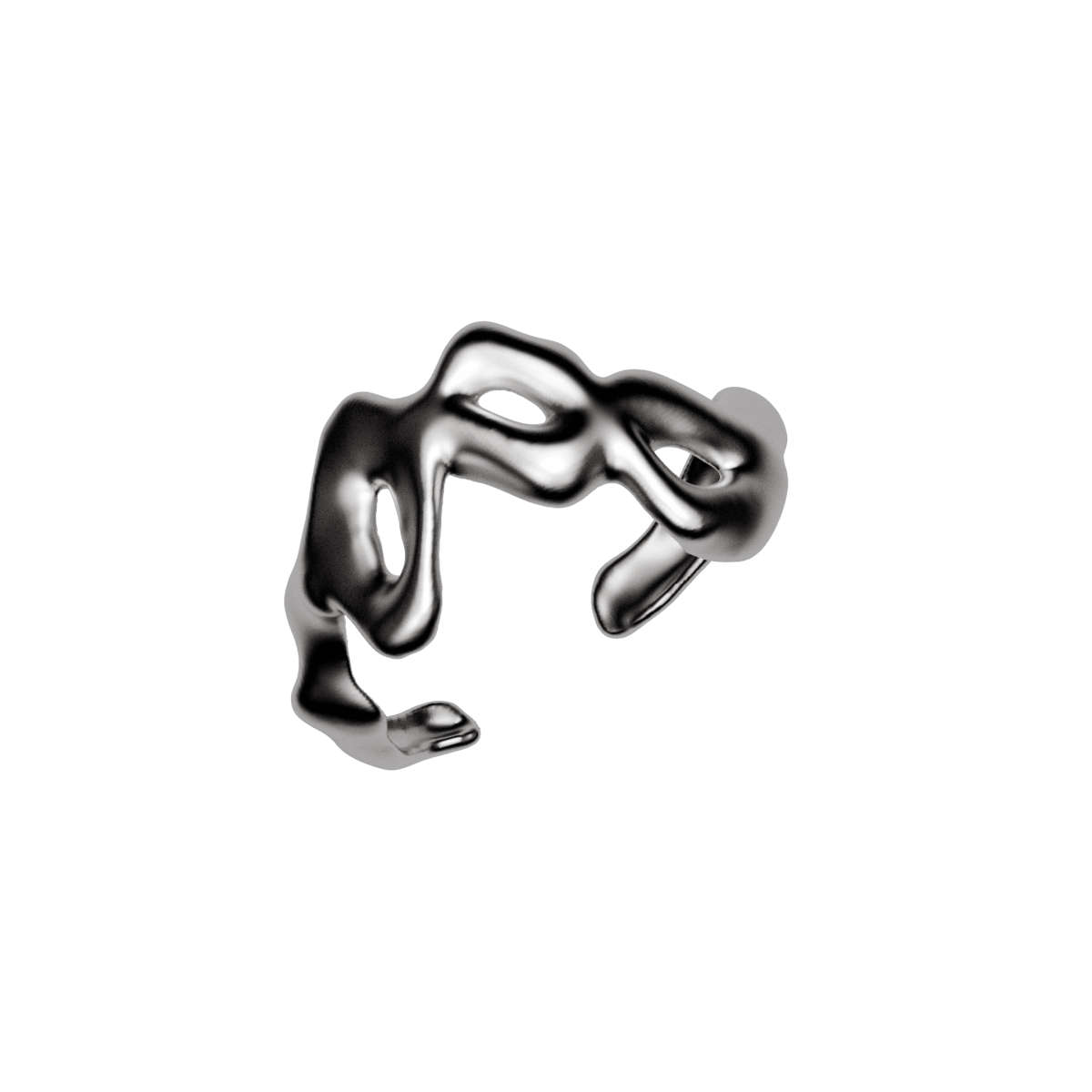 Mozab Silver Bangle 1 - Angle 1