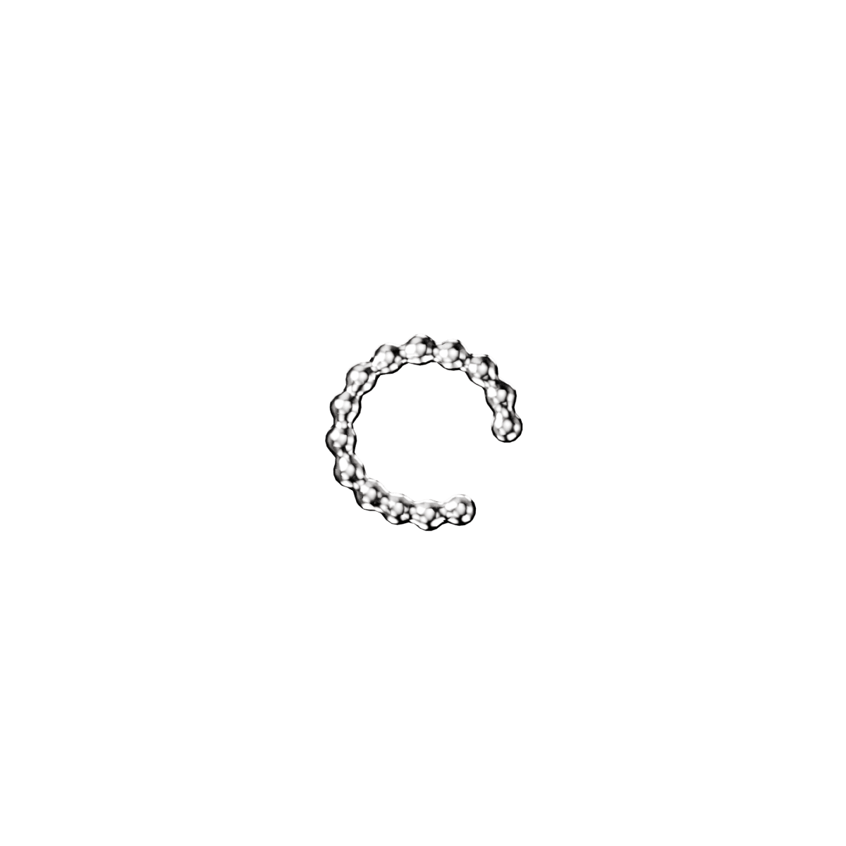 Bubble Silver Cuff 1 - Angle 1