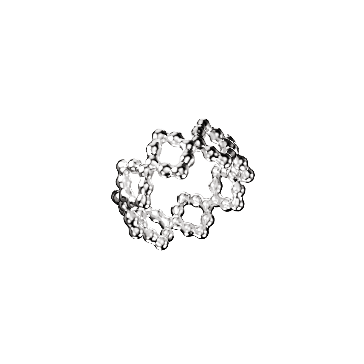 Bubble Silver Ring 4 - Angle 1