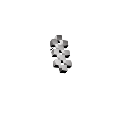Pixel Silver Earring 1