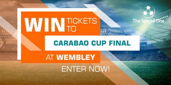 <p>2 tickets to the Carabao Cup Final at Wembley Stadium on <strong>Sunday 25th February 2018</strong>. Kick Off <strong>16.30</strong>.</p>
<p>The date and time of this match is subject to change in line with TV scheduling.</p>