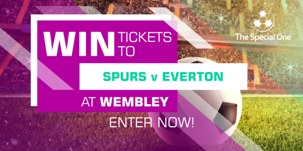 <p>2 tickets to the Spurs v Everton match at Wembley Stadium on <strong>Saturday 13th January 2018</strong>. Kick Off <strong>17.30</strong>.</p>
<p>Tickets provided will be amongst the HOME fans.</p>
<p>The date and time of this match is subject to change in line with TV scheduling.</p>