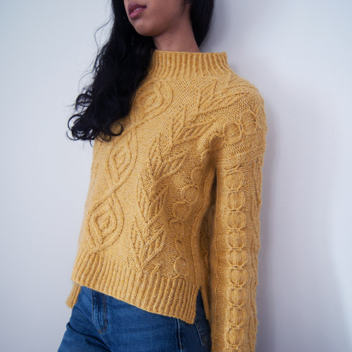 Knitting Patterns & Supplies - Variegated Turtleneck Knit Pattern