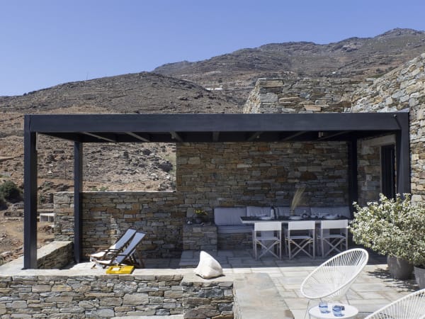 The wonderfully secluded al fresco dining area on the main terrace.