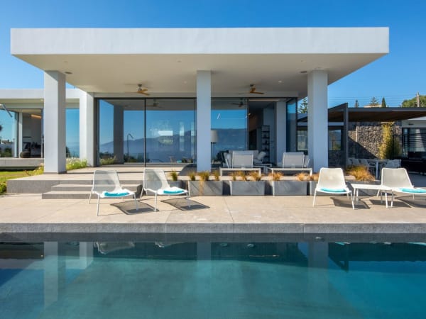 The house seen from the pool.