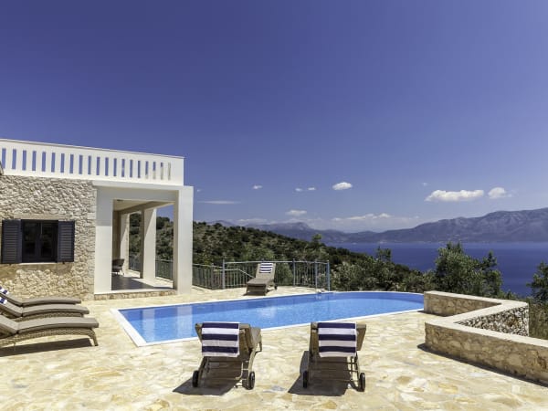 The gorgeous pool area, looking out to sea.