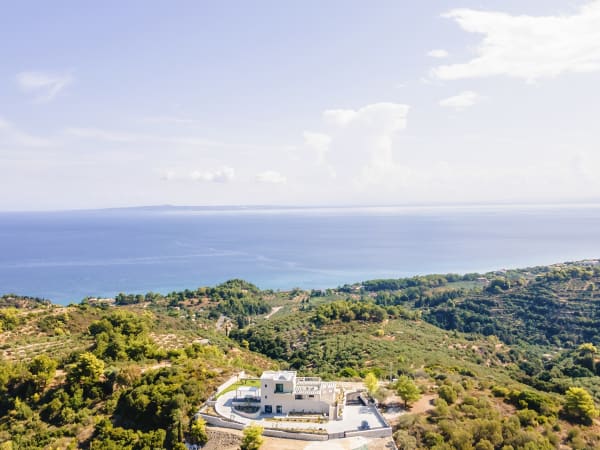 Katalania seen in its panoramic position looking out to sea.