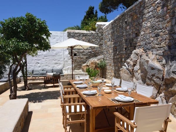 Back on the terrace outside the kitchen.