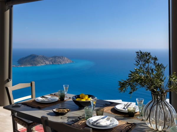 Lunch with a blue view.
