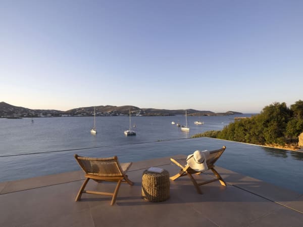 A continuum of blue, from the infinity pool to the sea.