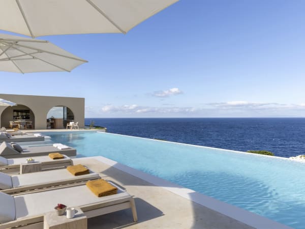 tylish poolside living at Villa Meraki. You will never tire of those views.