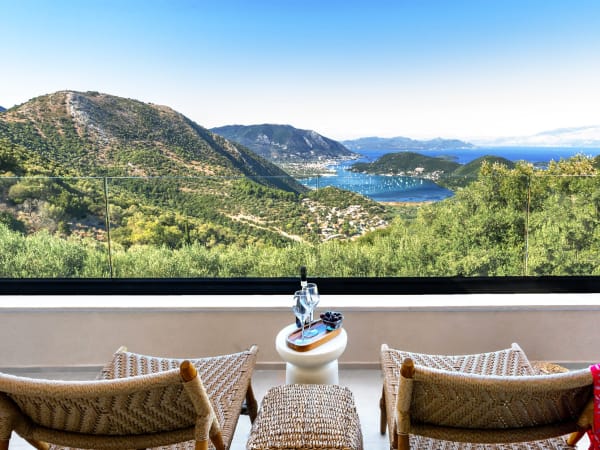 Stunning views from the terrace shared by the two first-floor bedrooms.