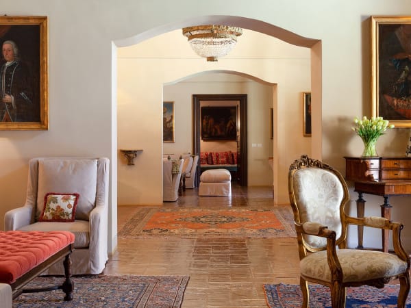Looking through the sequence of reception rooms on the ground floor.