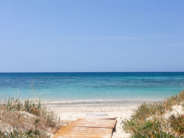 The paradisiacal white sands and electric blue waters of Torre Pali are practically on your doorstep.