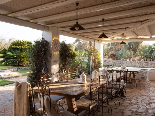 The main al fresco dining area is a convivial spot for long, lazy meals.