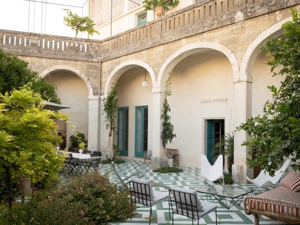 The beautiful courtyard.