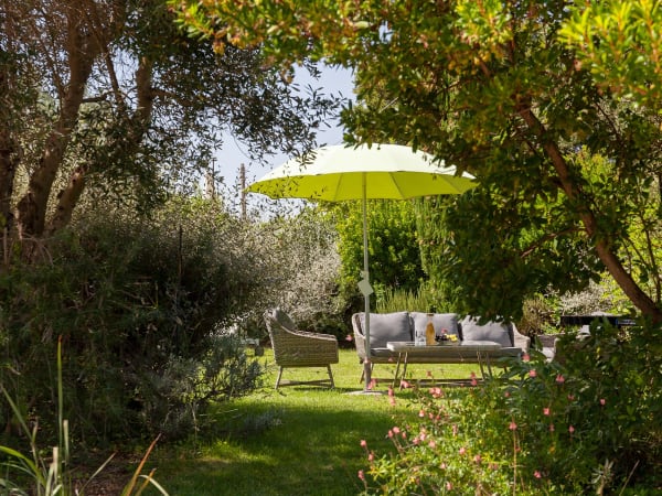 Relaxing in beautiful surroundings.