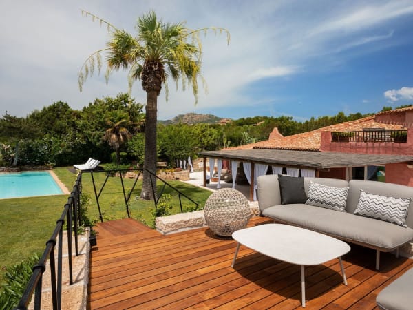 The comfortably furnished, raised belvedere is a great spot for taking in the divine views.