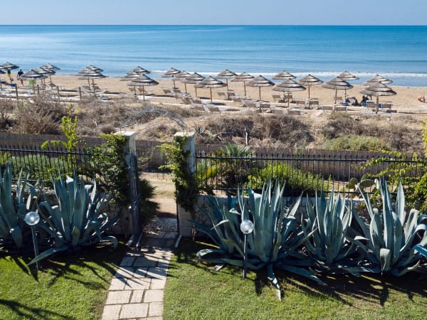 The beach club, where you can book sun loungers, is open in the summer.