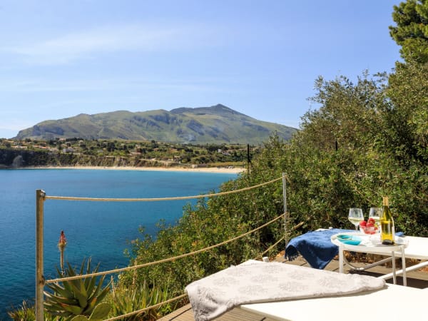 Half way down the sea path is this panoramic terrace.