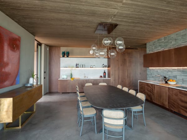 The generously proportioned kitchen-diner is superbly equipped and designed.