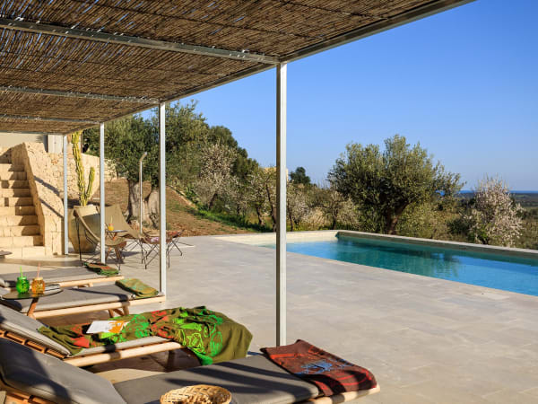 Chilling in the shade down by the lovely pool.