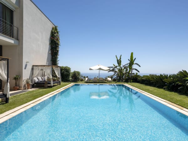 The pool and the sea.