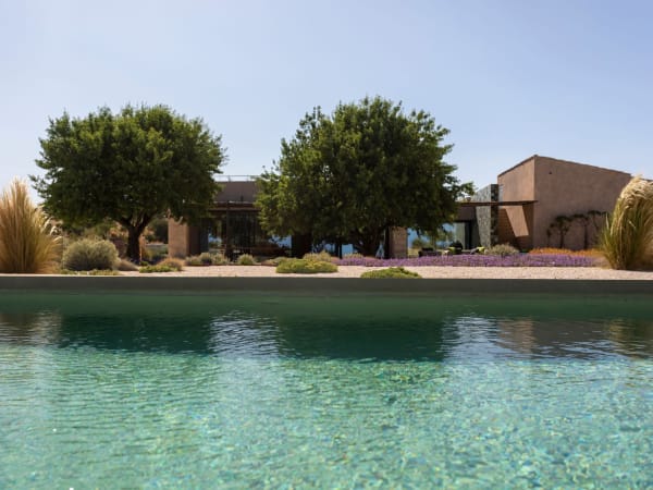 The house seen from the infinity pool.