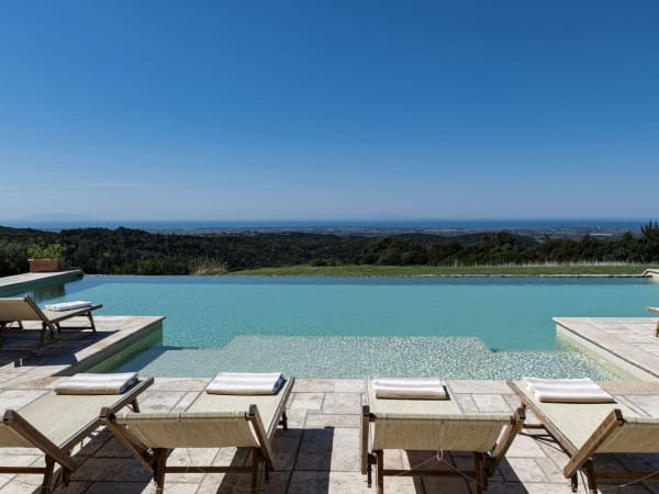 Views out to sea from Le Cannelle's magnificent 16m-long infinity pool.