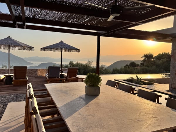 Sunrise at Villa Galinia is well worth getting up for.