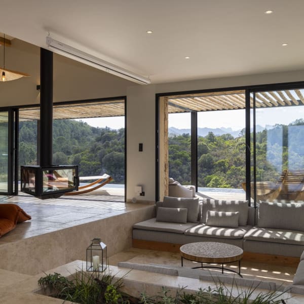 Casa di Macine's luminous, generously proportioned open-concept communal space on the first floor.