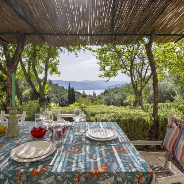 The al fresco dining area with its splendid views.