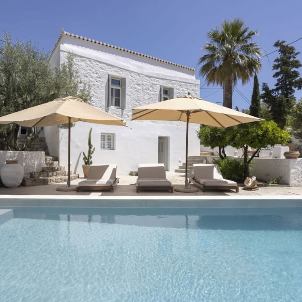 Clelia's main house and multi-level terraces rising above the tempting pool.