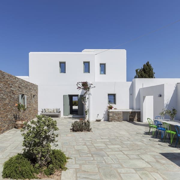 Gabbie's secluded walled courtyard, one of many al fresco areas.