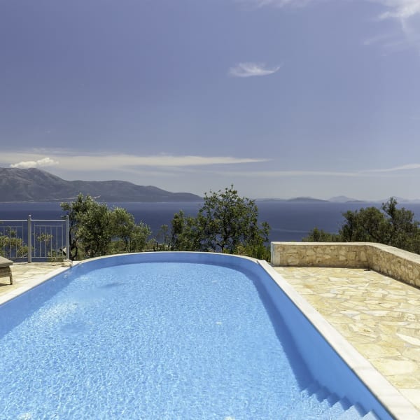 Gaia's curvaceous infinity pool and its views.