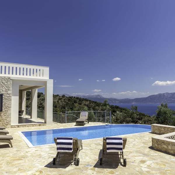 The gorgeous pool area, looking out to sea.