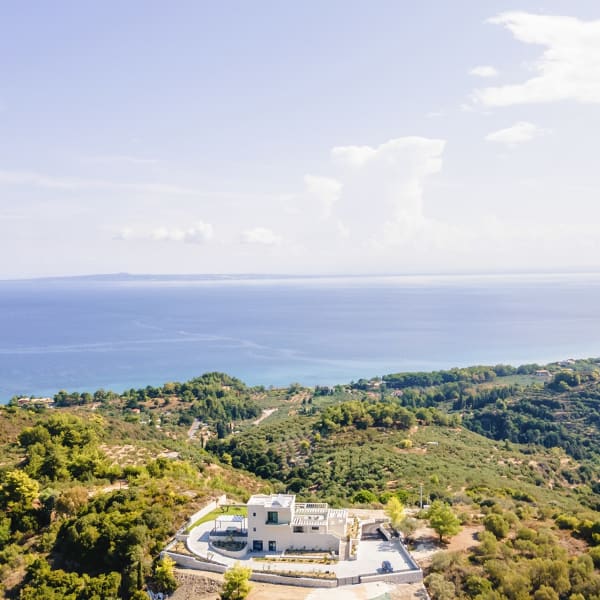 Katalania seen in its panoramic position looking out to sea.