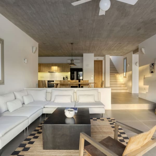 There's plenty of space for everyone in the luminous living area.