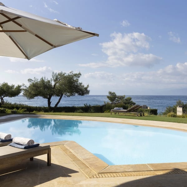 Neysa's lovely pool with its fabulous views.