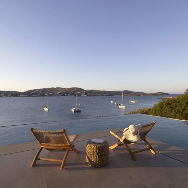 A continuum of blue, from the infinity pool to the sea.