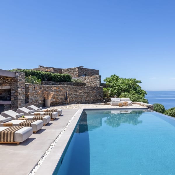 Basking by Oleana's wonderful, 15m-long infinity pool.