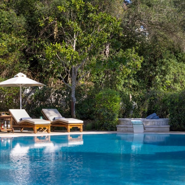 A quiet corner by Ophira's beautiful 16m-long pool.