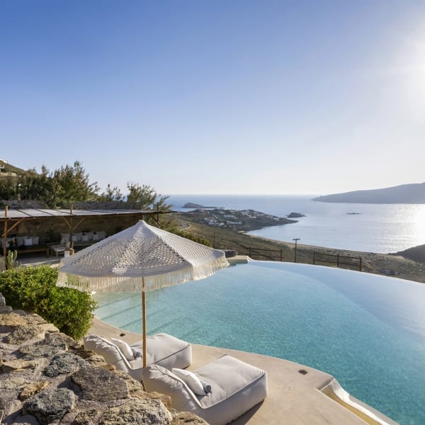 Tranquillity and views out to sea from Remvy's terraces.