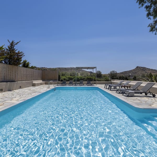 A serene atmosphere down by the lovely pool.